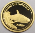 PALAU 2008 Rekin szary rafowy 1 dolar 1g moneta złota UNC