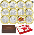 KANADA 2013 zestaw O CANADA 12 monet Ag Box CoA