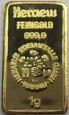 HERAEUS sztabka 1 g gram Au 9999 złota