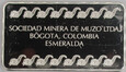 Gem Ingots USA Ag 925 sztabka srebra Sociedad Minera de Muzo szmaragd
