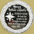 USA The Great Indian Chiefs Roman Nose indianie Czejenowie Ag 