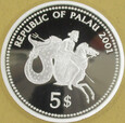 PALAU 2001 Marine Life Protection Ryba 5 dolarów