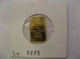 SZWAJCARIA sztabka 5 g gram Au 9999 złota Credit Suisse #19.2210