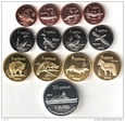 Wyspy Kurylskie Kuryle zestaw 13 monet 