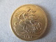 WIELKA BRYTANIA 1874 Suweren złota moneta