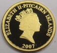 PITCAIRN 2007 Bounty Anchor 10 dolarów 1,24g moneta złota UNC