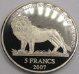KONGO 2007 Michael Schumacher 5 francs UNC