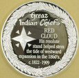 USA The Great Indian Chiefs Red Cloud indianie Siuksowie Ag 