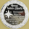 USA The Great Indian Chiefs Massasoit indianie Wampanoagowie Ag 