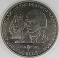 GIBRALTAR 1995 Horatio Nelson rocznica śmierci 2.8 ecus