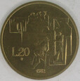 SAN MARINO 1982 eliminacja marginalizacji 20 Lirów UNC
