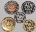 RWANDA różne roczniki zestaw 5 monet