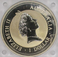 AUSTRALIA 1995 Kookaburra 1 oz Ag 999 uncja srebra