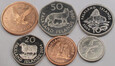 FALKLANDY różne roczniki zestaw 6 monet UNC