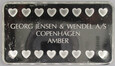 Gem Ingots USA Ag 925 sztabka srebra Georg Jensen & Wendel bursztyn