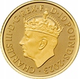 ZŁOTA MONETA KORONACYNA - KRÓL KAROL III 1/10 UNCJI ZŁOTA