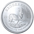 KRUGERRAND 2025 ROK 1 UNCJA SREBRA x 100 SZTUK - TUBY MENNICZE