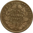 10 FRANKÓW FRANCJA 1857 A