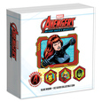 Marvel Avengers 60th Anniversary 'Black Widow' kol. 1 oz Ag Proof 2023