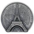 Eiffel Tower 2 uncje Srebra 2024 Ultra High Relief Antiqed Coin