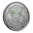 Ghana: Alien kolorowany 1 uncja Srebra 2022 Black Rhodium Proof 