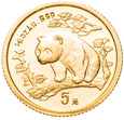Chiny, 5 yuanów 1997 Chińska Panda st. L