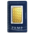Sztabka złota 100 gramów PAMP (wybijana) 