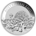 Australijski Emu 1 uncja Srebra 2023 MS 70 NGC First Day of Issue 