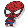 Marvel - Chibi 'Spider-Man' kolorowany 1 uncja Srebra 2023 Proof 