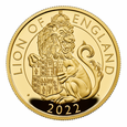 The Royal Tudor Beasts: Lion of England 1 uncja Złota 2022 Proof 