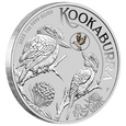 Kookaburra with Kookaburra kolorowany 1 uncja Srebra 2023 Privy Mark