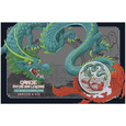 Chinese Myths and Legends Dragon & Koi niebiesko-czerwony 1 oz Ag 2023