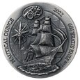 Rwanda: Nautical Ounce - USS Constitution 1 uncja Srebra 2022 Antique 