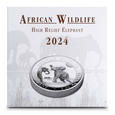 African Wildlife Słoń Somalijski 1 oz Srebra 2024 Proof Ultra High