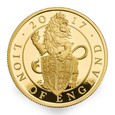 UK 2017 Seria Bestie Królowej LEW  1 oz Złota Moneta 