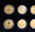 Australia Lunar 12 x 1/4oz. 1996 - 2007  Złoty Komplet Monet