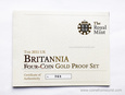 Wielka Brytania 2011 £185 Złoty zestaw 4 monet BRITANNIA 
