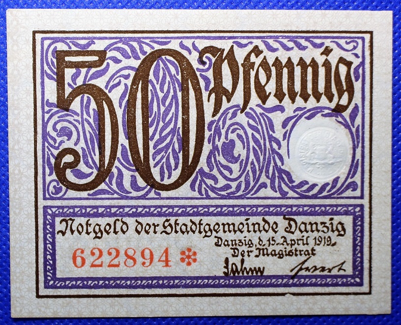 50 pfennig GDAŃSK 1919