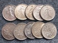 5 franków 1960-1964 zestaw 10 sztuk