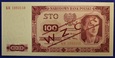 100 złotych 1948 ser.KR WZÓR