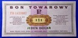 Bon Towarowy 1 dolar 1969 FD
