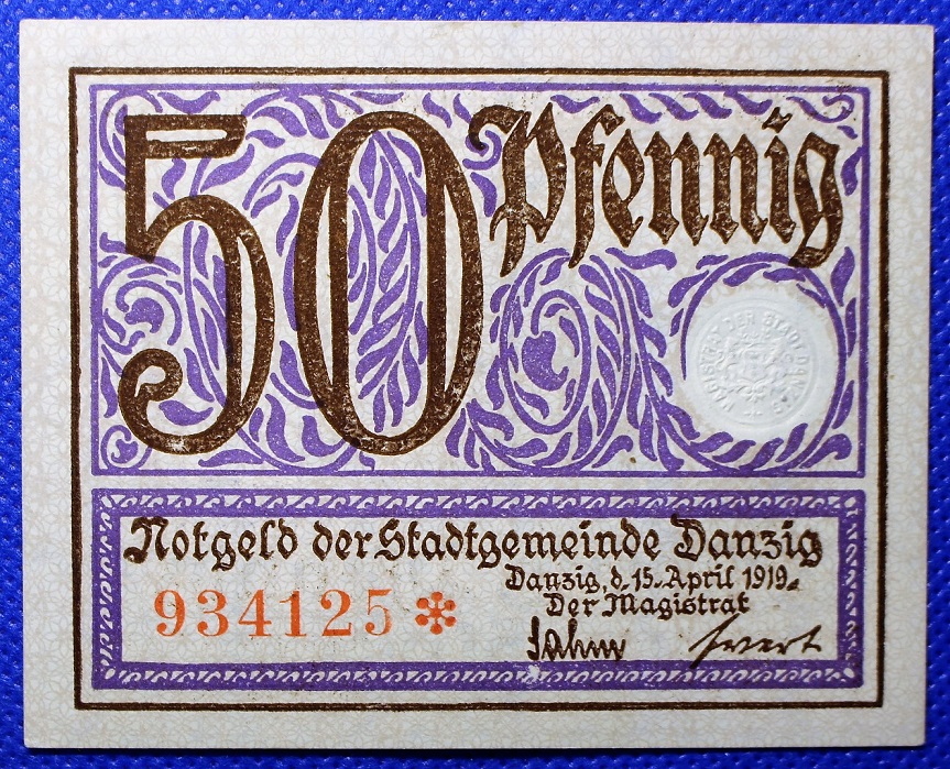 50 pfennig GDAŃSK 1919