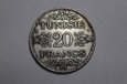 TUNEZJA, 20 FRANKÓW 1934