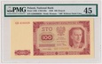 100 złotych 1948 GD - bez ramki PMG 45