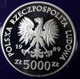 5000 zł Jagiełło 1989 półpostać