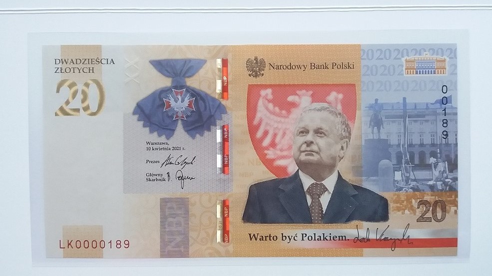 20 zł Lech Kaczyński  Warto być Polakiem 2021 nr.: LK 0000189