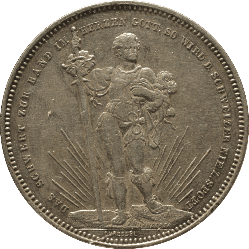 Nr 10338 - 5 franków 1879 Szwajcaria Festyn Strzelecki w Bazylei