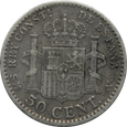 Nr 8981 - 50 centymów 1904 (04) Hiszpania Alfons st.III