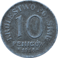 Nr 8999 - 10 fenigów 1918 Królestwo Polskie st.III