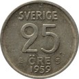 Nr 9314 - 25 ore 1959 Szwecja - Gustaw VI Adolf